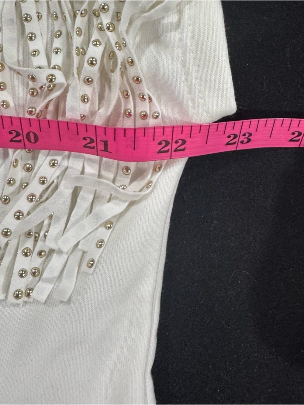 Fringed Studded Short Top 06-0239 - Picture 8 of 9